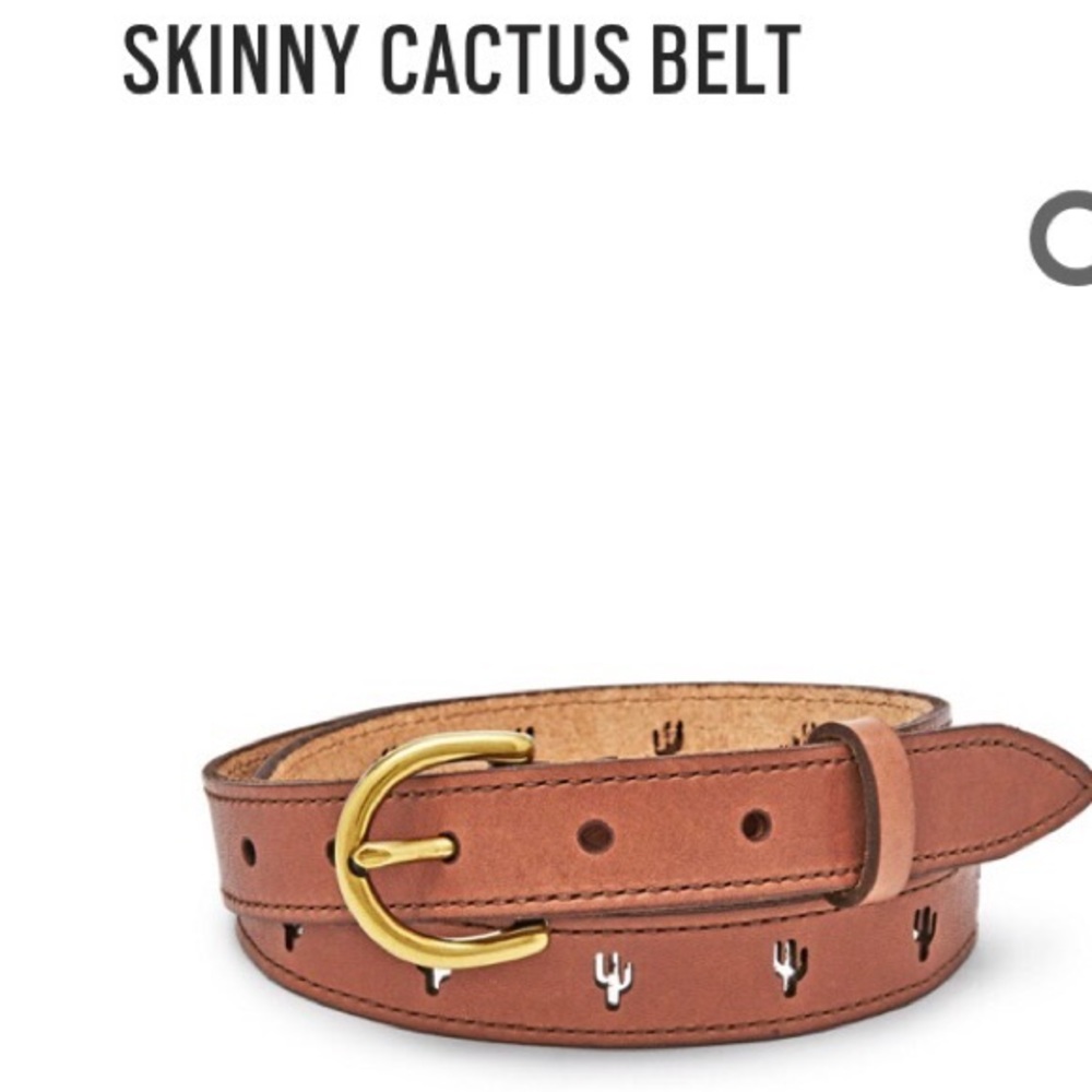FOSSIL 🌵 Cactus Perforated Leather Belt
